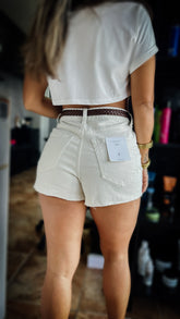 “SUNNY”  HIGH WAIST DENIM SHORT